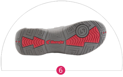 Flexible long-lasting rubber outsole