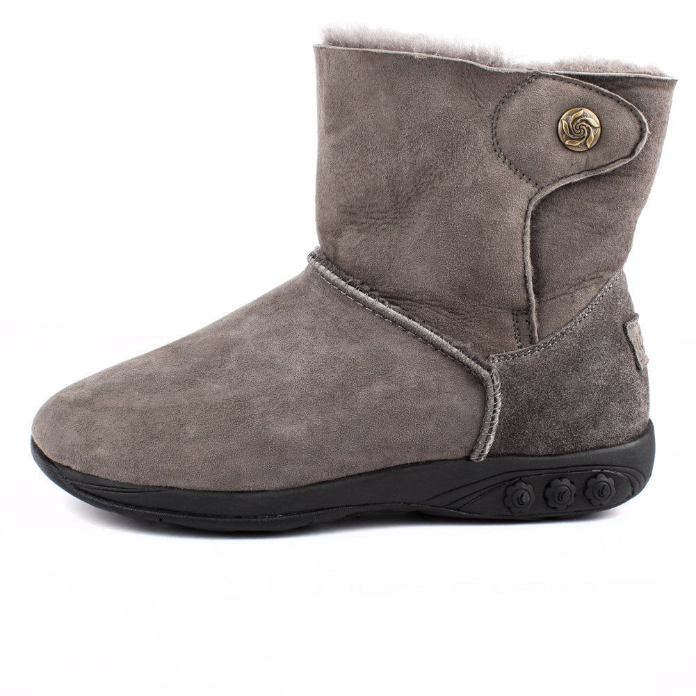 grey sheepskin boots