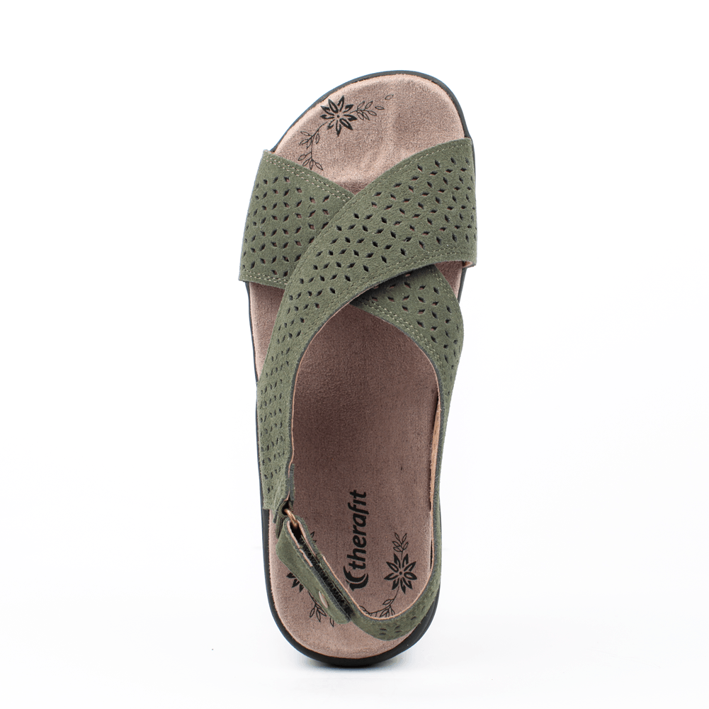 Therafit Olivia Women s Adjustable Cross Strap Sandal